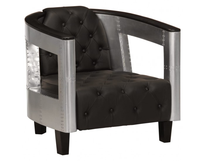 Sonata H Фотьойл Aviator, черен, естествена кожа