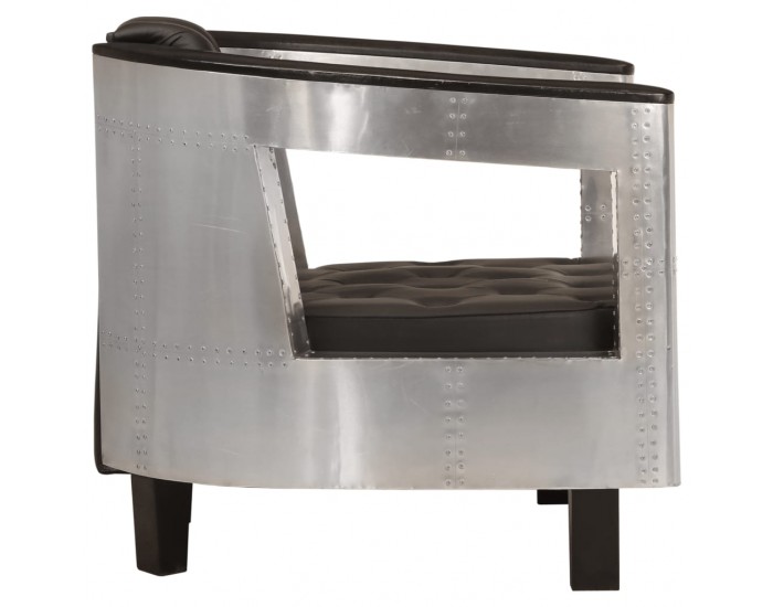 Sonata H Фотьойл Aviator, черен, естествена кожа