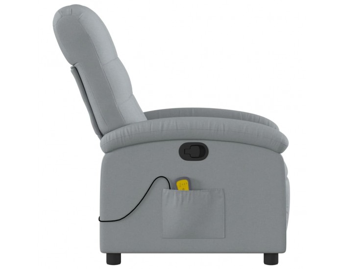 Sonata H Масажен реклайнер стол, светлосив, текстил