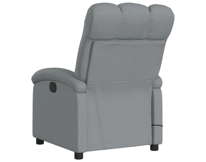 Sonata H Масажен реклайнер стол, светлосив, текстил