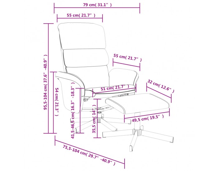 Sonata H Наклоняем стол с табуретка, черен, текстил
