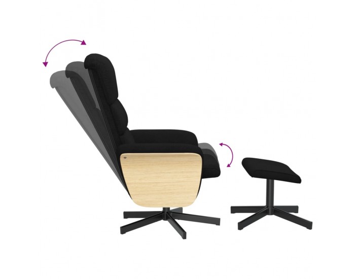 Sonata H Наклоняем стол с табуретка, черен, текстил