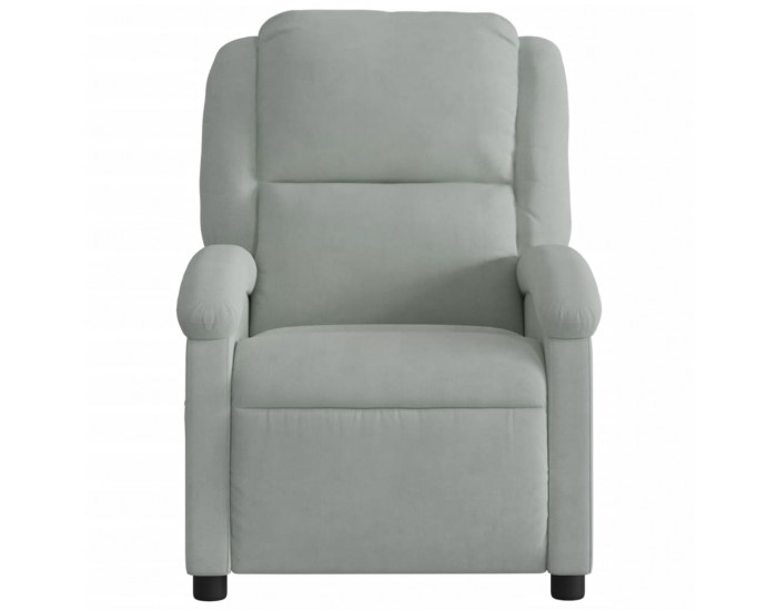 Sonata H Масажен реклайнер стол, светлосив, кадифе