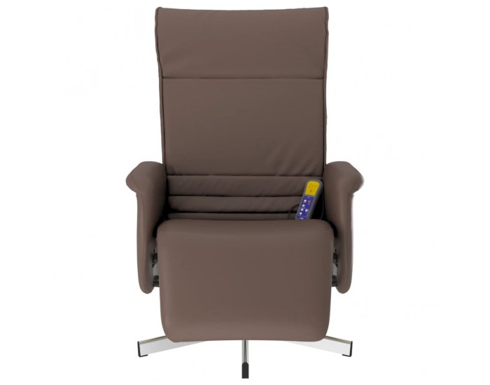 Sonata H Масажен реклайнер стол с опора за крака, кафяв, изкуствена кожа