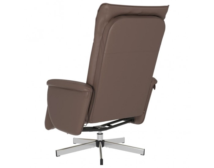 Sonata H Масажен реклайнер стол с опора за крака, кафяв, изкуствена кожа