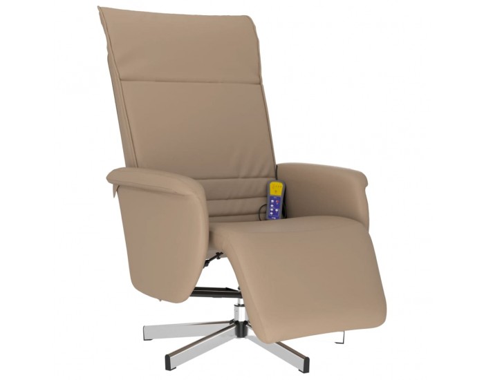 Sonata H Масажен реклайнер стол с опора за крака, капучино, еко кожа