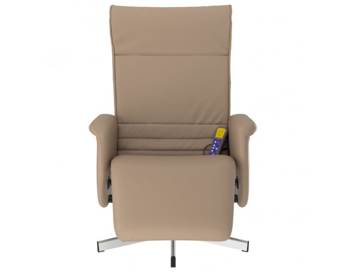 Sonata H Масажен реклайнер стол с опора за крака, капучино, еко кожа