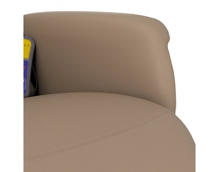 Sonata H Масажен реклайнер стол с опора за крака, капучино, еко кожа