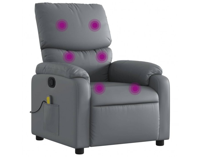 Sonata H Масажен наклоняем стол, сив, изкуствена кожа