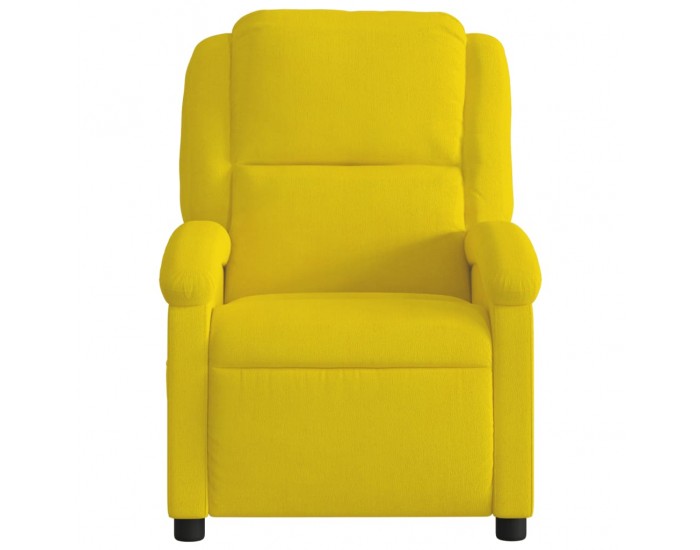 Sonata H Масажен реклайнер стол, жълт, кадифе