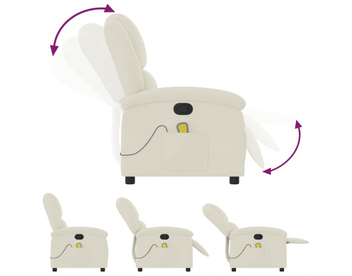 Sonata H Масажен наклоняем стол, кремав, кадифе