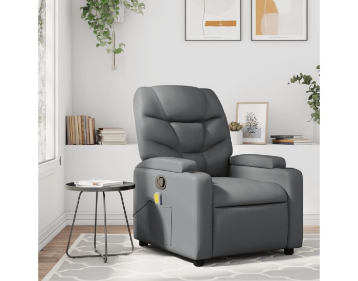 Sonata H Масажен наклоняем стол, сив, изкуствена кожа