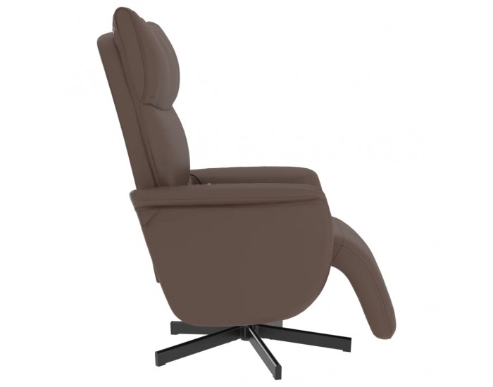 Sonata H Масажен реклайнер стол с опора за крака, кафяв, изкуствена кожа