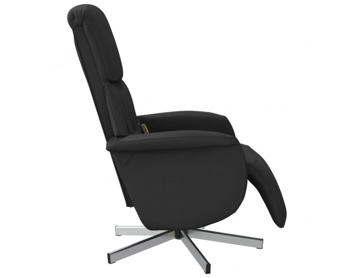 Sonata H Масажен реклайнер стол с поставка за крака, черен, текстил