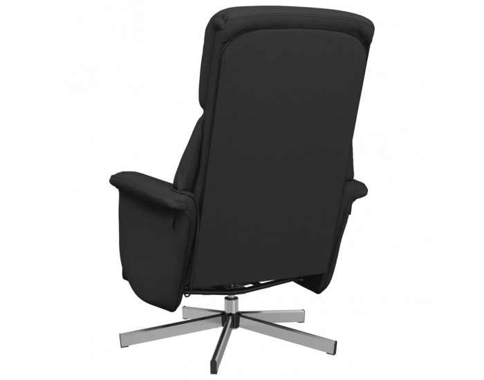 Sonata H Масажен реклайнер стол с поставка за крака, черен, текстил