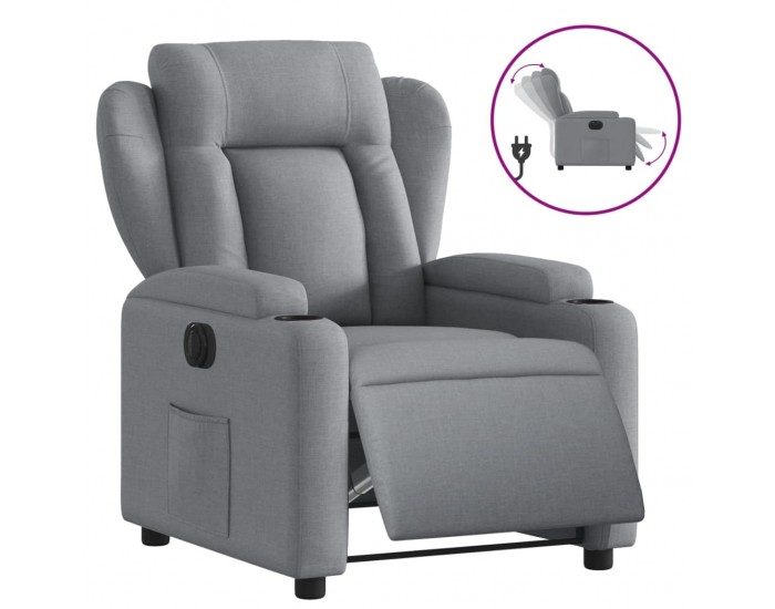 Sonata H Електрически наклоняем стол, светлосив, текстил