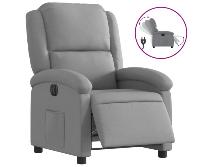 Sonata H Електрически наклоняем стол, светлосив, текстил