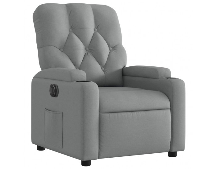 Sonata H Електрически наклоняем стол, светлосив, текстил