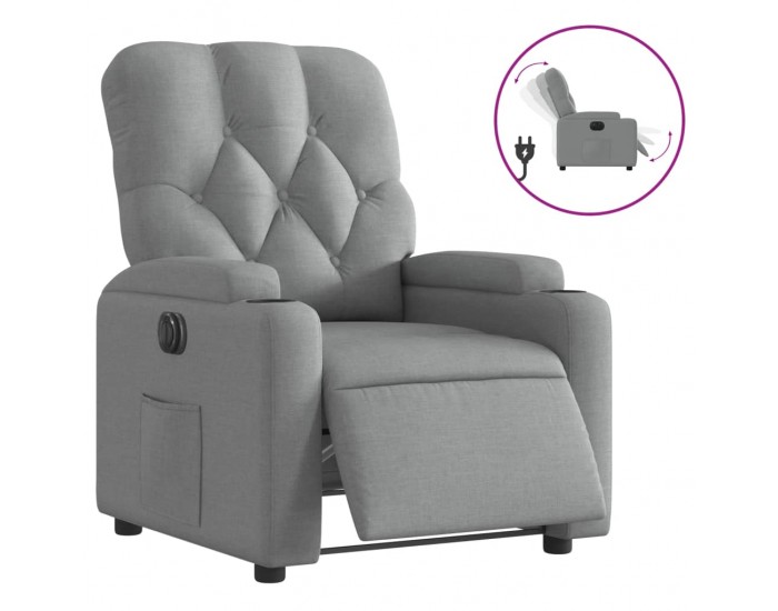 Sonata H Електрически наклоняем стол, светлосив, текстил