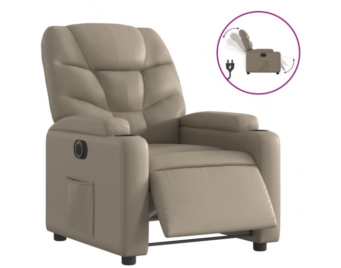 Sonata H Електрически стол реклайнер, капучино, изкуствена кожа