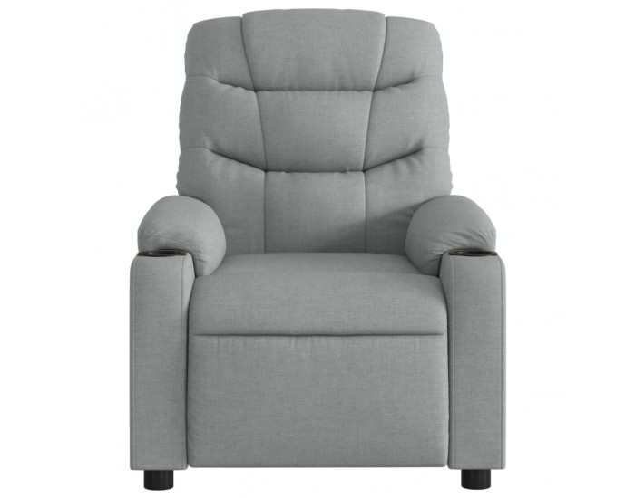 Sonata H Електрически масажен реклайнер стол, светлосив, текстил