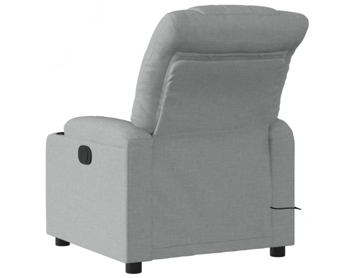 Sonata H Електрически масажен реклайнер стол, светлосив, текстил