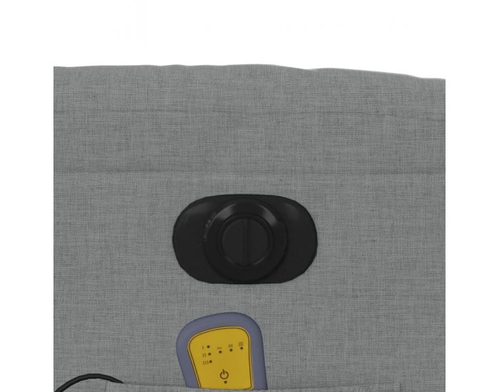 Sonata H Електрически масажен реклайнер стол, светлосив, текстил