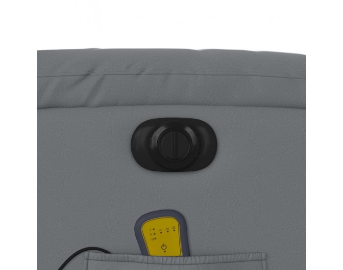 Sonata H Електрически масажен реклайнер стол, сив, изкуствена кожа