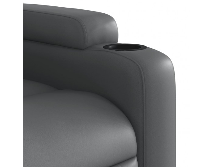 Sonata H Електрически масажен реклайнер стол, сив, изкуствена кожа