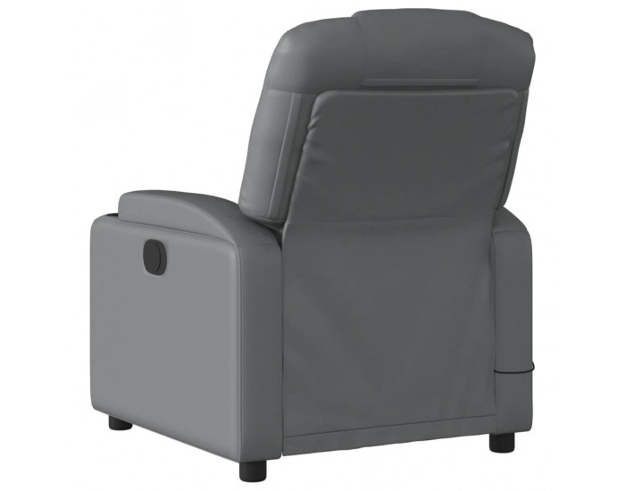 Sonata H Електрически масажен реклайнер стол, сив, изкуствена кожа