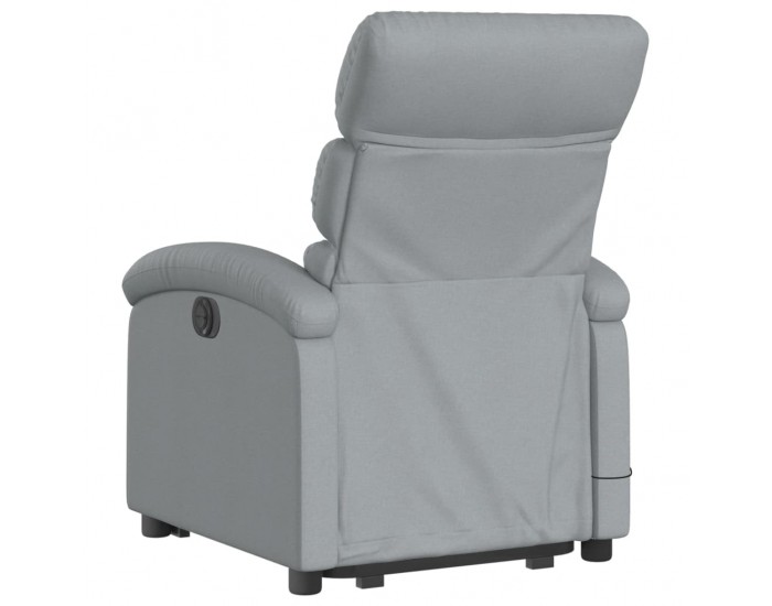 Sonata H Изправящ масажен реклайнер стол, светлосив, текстил