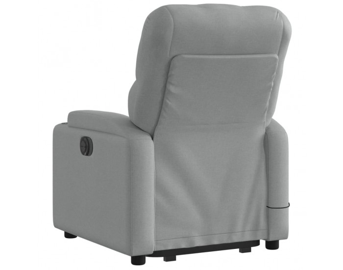 Sonata H Изправящ масажен реклайнер стол, светлосив, текстил