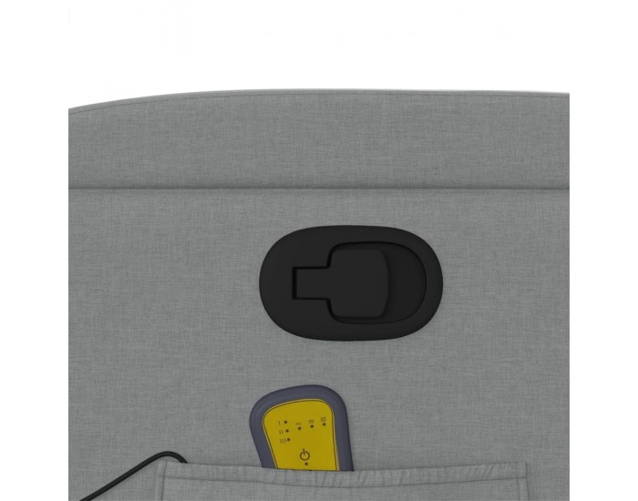 Sonata H Изправящ масажен реклайнер стол, светлосив, текстил