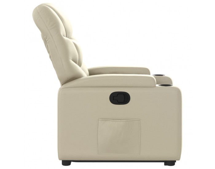 Sonata H Изправящ реклайнер стол, кремав, изкуствена кожа