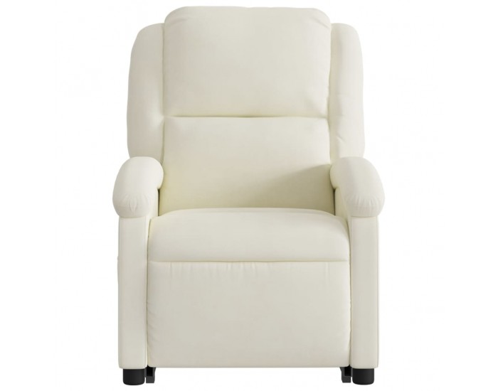 Sonata H Изправящ масажен реклайнер стол, кремава, кадифе