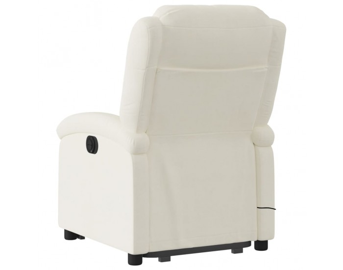 Sonata H Изправящ масажен реклайнер стол, кремава, кадифе