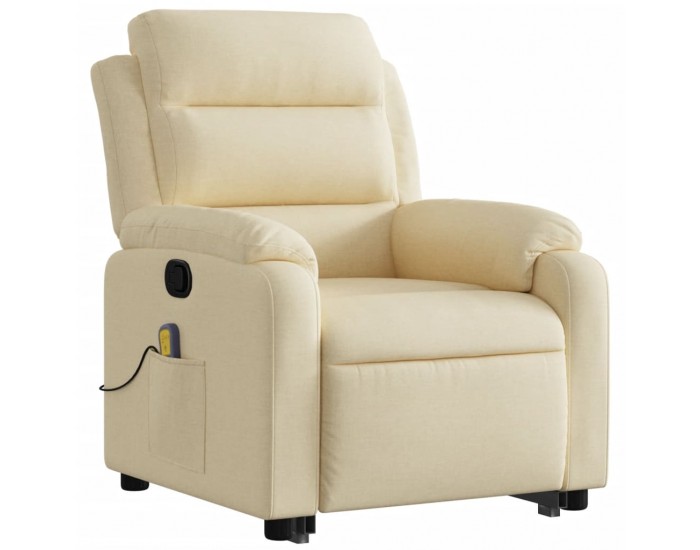 Sonata H Изправящ масажен реклайнер стол, кремав, текстил