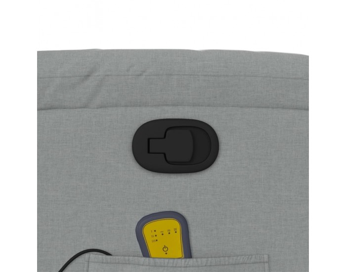 Sonata H Изправящ масажен реклайнер стол, светлосив, текстил