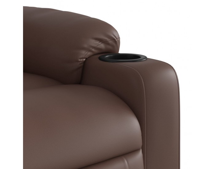 Sonata H Изправящ масажен реклайнер стол, кафяв, изкуствена кожа