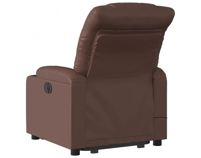 Sonata H Изправящ масажен реклайнер стол, кафяв, изкуствена кожа