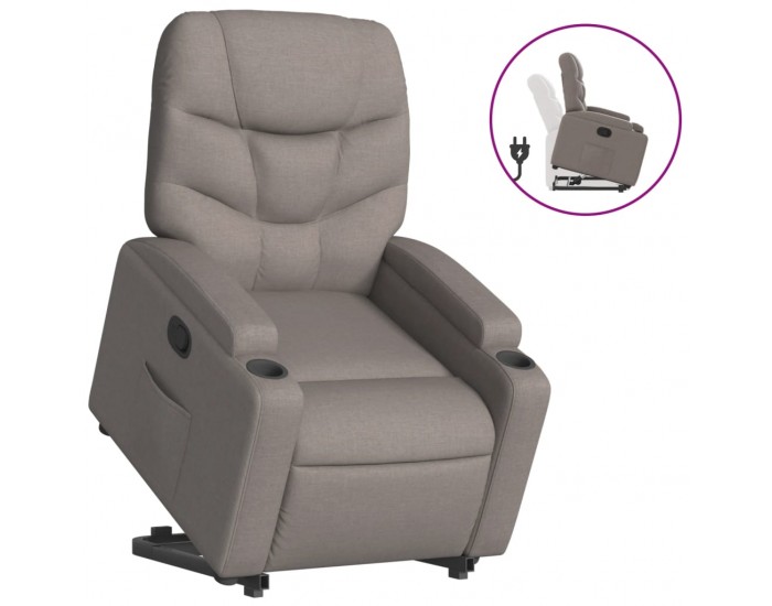 Sonata H Изправящ реклайнер стол, таупе, текстил