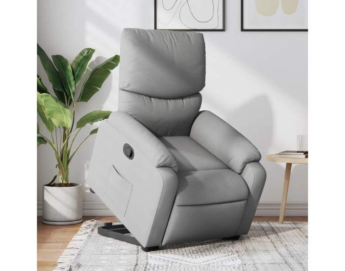 Sonata H Изправящ реклайнер стол, светлосив, текстил