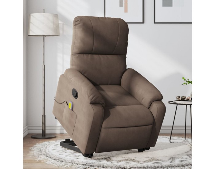 Sonata H Изправящ масажен наклоняем стол, кафяв, микрофибърен текстил