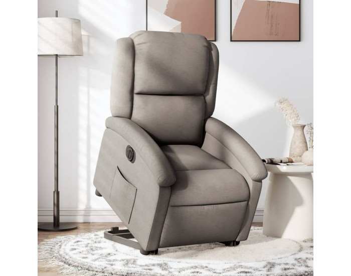 Sonata H Електрически изправящ реклайнер стол, таупе, текстил