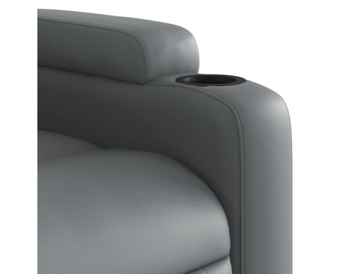 Sonata H Електрически изправящ масажен реклайнер стол, сив, еко кожа