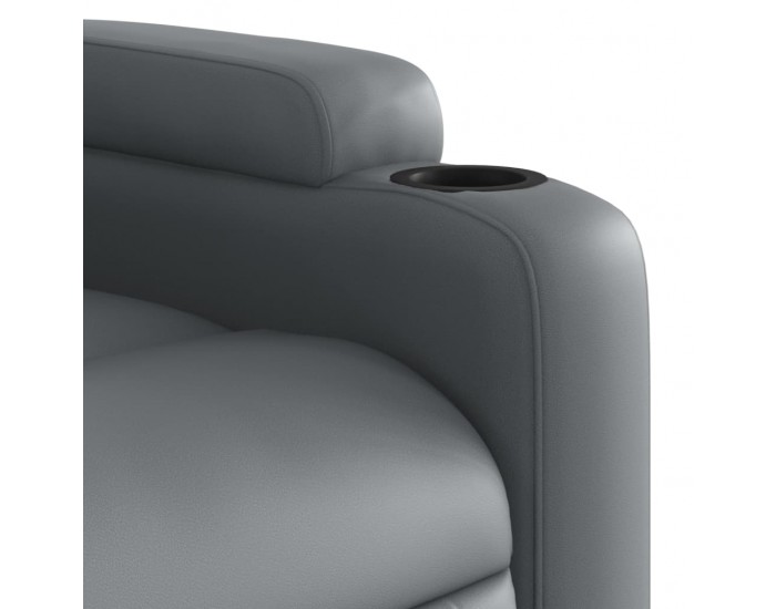 Sonata H Изправящ масажен реклайнер стол, сива, изкуствена кожа