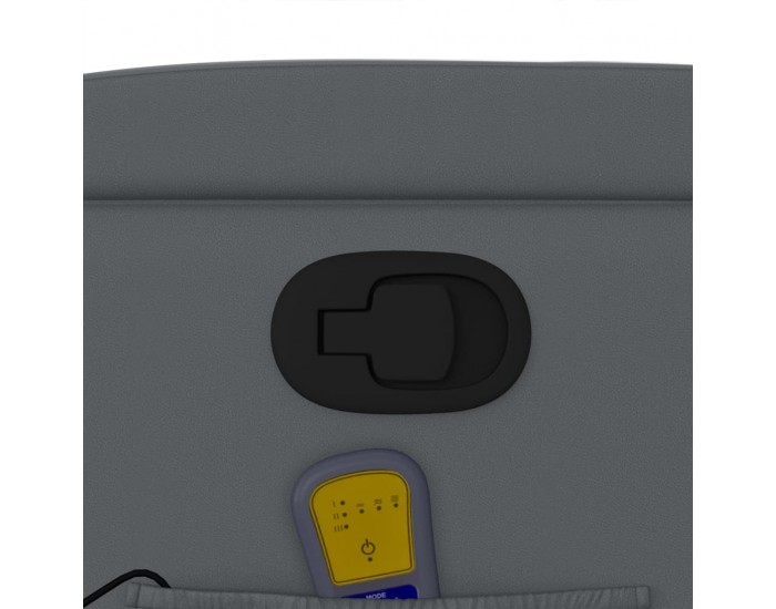 Sonata H Изправящ масажен реклайнер стол, сива, изкуствена кожа