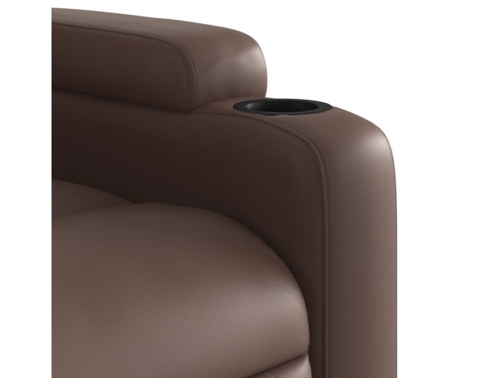 Sonata H Изправящ масажен реклайнер стол, кафяв, изкуствена кожа