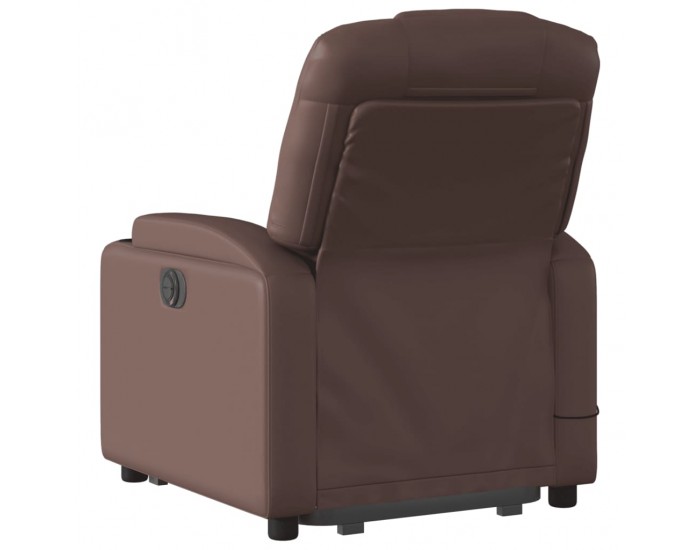 Sonata H Изправящ масажен реклайнер стол, кафяв, изкуствена кожа