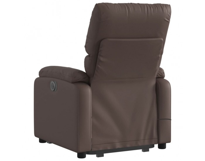 Sonata H Електрически изправящ масажен реклайнер стол, кафяв, еко кожа